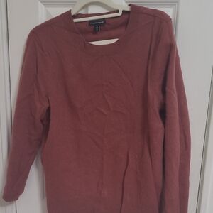 Universal Standard 100% Cashmere Rust Long Sleeve Sweater